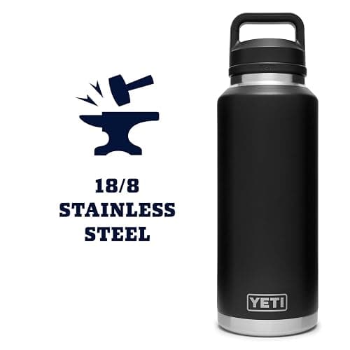 YETI Rambler 46 oz Bottle, Leakproof, Vacuum Insulated, Stainless Steel with Chug Cap, Black thumbnail 5