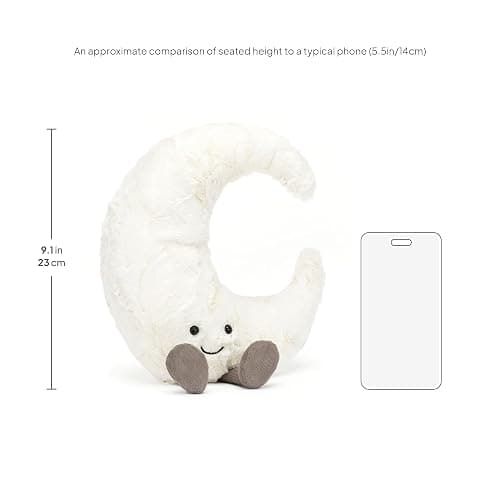 Jellycat Amuseables Moon Stuffed Toy, Medium 10.5" - Moon Plush - Fun Gift Idea thumbnail 2