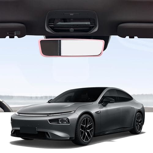 Ohleats Car Rear View Mirror Protector Frame, Silicone Auto Rearview Edge Protection Cover Compatible with Model 3 Model Y, Interior Rear View Trim Frame Decoration, Car Accessories (Pink) thumbnail 6