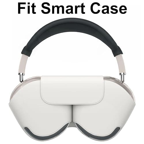 [4 in 1] Silicone Case Cover for AirPods Max, Clear Gradient Soft TPU Ear Cups Cover/Ear Pad Case Cover/Headband Cover Transparent Accessories for Apple AirPods Max (2024/2020)(USB-C/Lightning), Black thumbnail 7