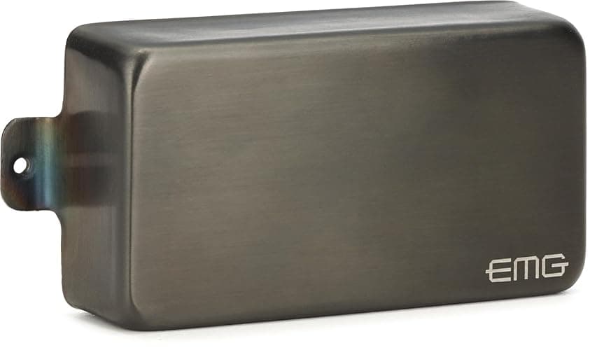 EMG 81 Electric Guitar Humbucker Pickup Stainless Steel Brushed Black/Chrome - Image 1