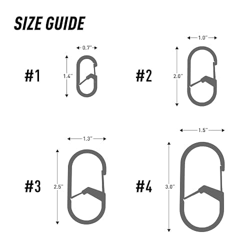 Nite Ize GS3-01-R6 G-Series Dual Chamber Carabiner, Size #3 1-Pack, Black thumbnail 3