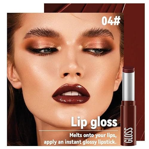 Dark Brown Honey Tinted Lip Stain Lip Balm Lip Gloss Lipstick, Sheer Hydrating Lip Stains Tint, Moisturizing Lip Color for All Skin Tones, Nourishing Lip Balm with a Hint of Natural Black Cherry thumbnail 2
