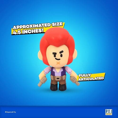 P.M.I. Brawl Stars Action Figures | 2-Pack Articulated Toys with Movable Arms & Legs | Includes Leon & Spike or Bo & Crow (Random) | 4.5" Official Licensed Collectibles for Gamers & Fans thumbnail 8