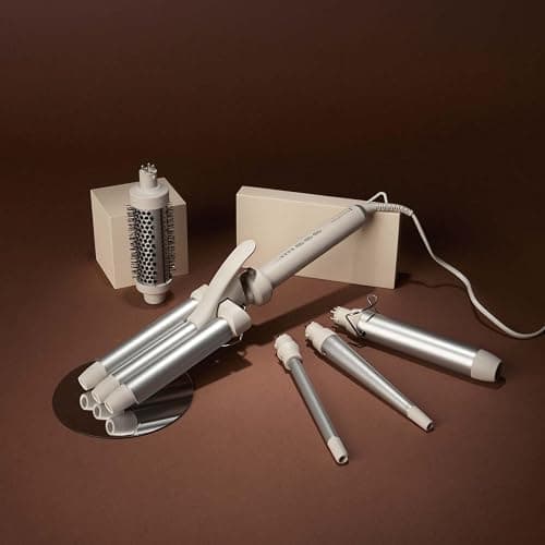 Remington Curling Wand [5-in-1: Triple Waver, 38mm Round Brush, 3 Detachable Ceramic Barrels 13-33mm] TrendologyTM Multi-Styler (LED Display 130°C - 210°C, Beach Waves & Curls,All Hair Types) CI41MS5 thumbnail 6