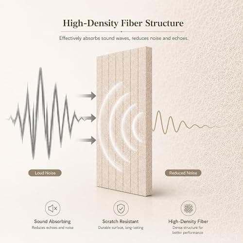 OceanBreezy Large Oatmea Felt Square Cork Board Alternative 6-Pack,36"x 24" | Felt Bulletin Board with 40 Removable Nano Adhesive Tabs & 40 Pushpins, Felt Wall Panels for Wall Home Office Classroom thumbnail 9