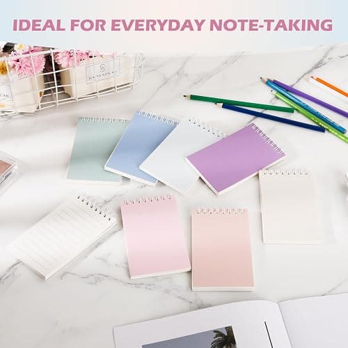 Ddaowanx Small Notebooks,3x5 Pocket Spiral Notepads With Lined Pages - The Perfect Little Mini Notebook to Stay Organized and Boost Productivity at Work or School (8, Delight Colors) - 8 - Delight Colors thumbnail 4