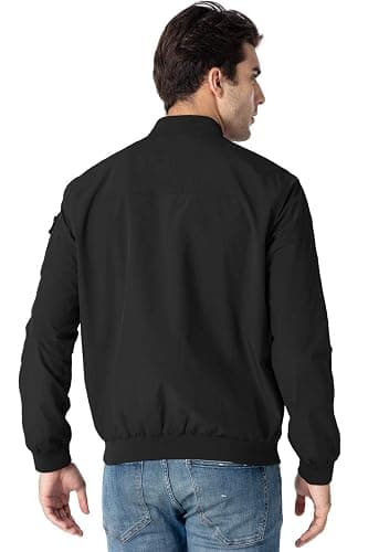 Rdruko Men's Lightweight Bomber Jacket Causal Fashion Stylish Windbreaker Light Jacket thumbnail 2