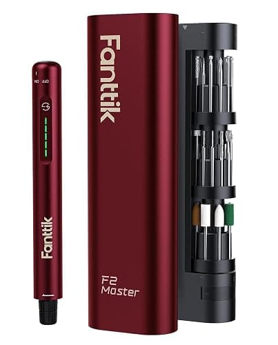 Fanttik F2 Master Mini Cordless Rotary Tool Kit, NeoPulse Motor, 5 Speed, 25000 RPM, Revostor Hub, 35 Accessories, Engraving Pen, for 3D Printer Sanding, Polishing, Drilling, Carving, DIY Crafts - Red - Image 1