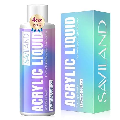 Saviland 120ml Monomer for Acrylic Nails – Acrylic Liquid Monomer for Acrylic Powder Non-Yellowing MMA-Free Formula Acrylic Monomer Liquid for Acrylic Nails Application Nail Extension & Nail Carving - Image 1