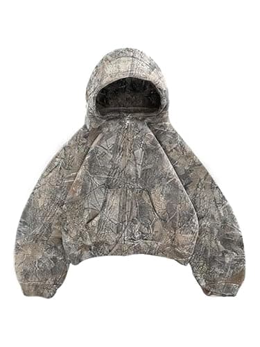 Womens Camo Hoodie Y2k Oversized Leopard Print Hoodie Vintage Long Sleeve Sweatshirts Pullover Jackets Streetwear thumbnail 7