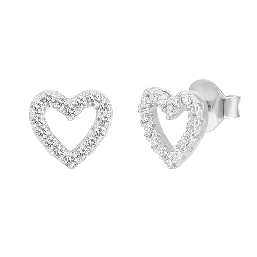 PAVOI 14K Gold Plated 925 Sterling Silver Stud Earrings for Women | Dainty Geometrical Bar Triangle Heart Earrings - Image 1