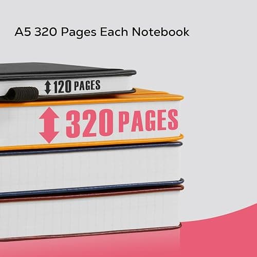 FOCUS DAY Lined Journal Notebook for Women/Men Writing Work, 320 Pages Hardcover Pink Leather Daily Diary Journals Note book College Ruled for Note Taking, A5 (5.7'' X 8.4'') thumbnail 4