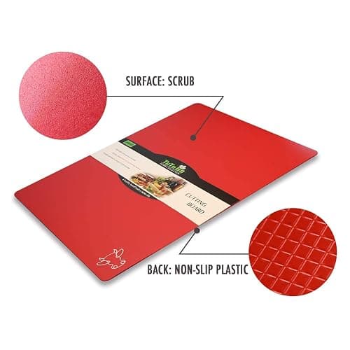 Cutting Board Mats Flexible Plastic Colored Mats with Food Icons, Fotouzy BPA-Free, Non-Porous, Anti-skid back and Dishwasher Safe, Set of 7 Rainbow - 7 Pieces thumbnail 5