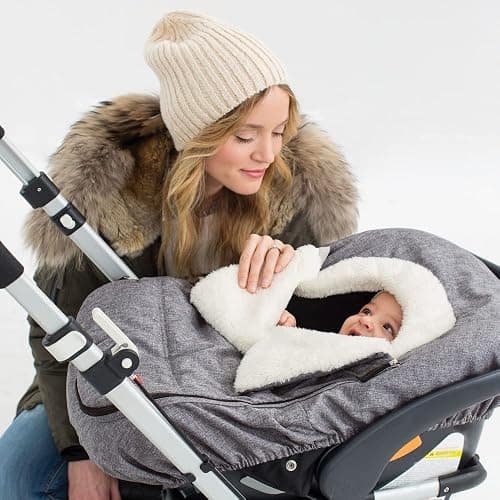 Skip Hop Winter Car Seat Cover, Stroll & Go, Heather Grey 16x3x27 Inch (Pack of 1) thumbnail 5