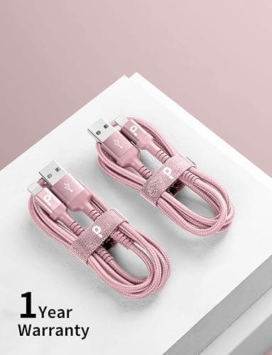 iPhone Charger 6FT 2Pack, Lightning Cable [Apple MFi Certified] iPhone Fast Charging Cord Compatible with iPhone 14/13/12/11 Pro Max/XS MAX/XR/8/7/Plus/6S/6/SE/5S/iPad (Pink) thumbnail 6