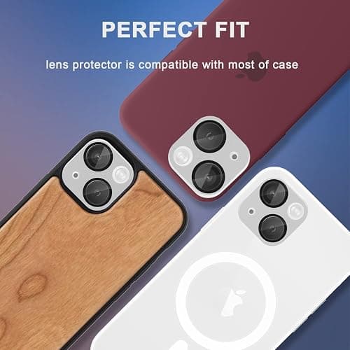 Orzero (2 Pack Camera Lens Protector for iPhone 13/ iPhone 13 Mini, Protector de Cámera Premium Metal and Glass Precise Camera Cutouts High Definition Anti-Scratch - Starlight thumbnail 6