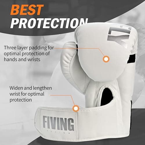 FIVING Boxing Gloves for Men and Women Suitable for Boxing Kickboxing Mixed Martial Arts Muay Thai MMA Heavy Bag Training thumbnail 3