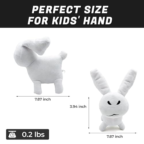 Adenzai White Gubby Rabbit Plush Toy – Soft Forsaken Gubby Plush Stuffed Animal, Cute Game Character Collectible Plushie Gift for Kids and Gamers (Rabbit White Gubby) thumbnail 3