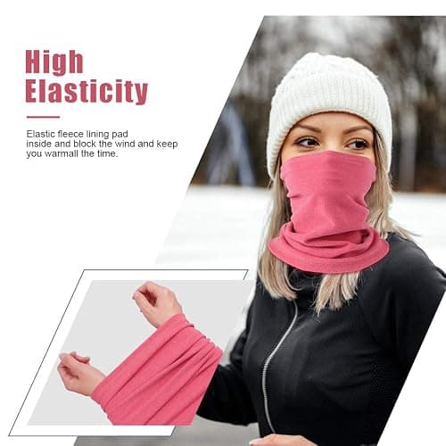 Winter Neck Warmer Fleece Windproof Neck Gaiter Snood for Men Women Cold Weather Face Scarf Headwear for Skiing Running Cycling thumbnail 2