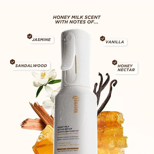 Gisou Honey Milk Active Repair Leave-In Conditioner Mist (5.1 fl. oz) | Instantly detangles, hydrates, controls frizz, up to 450°F heat protection, with Mirsalehi Honey & hydrolyzed milk protein thumbnail 6