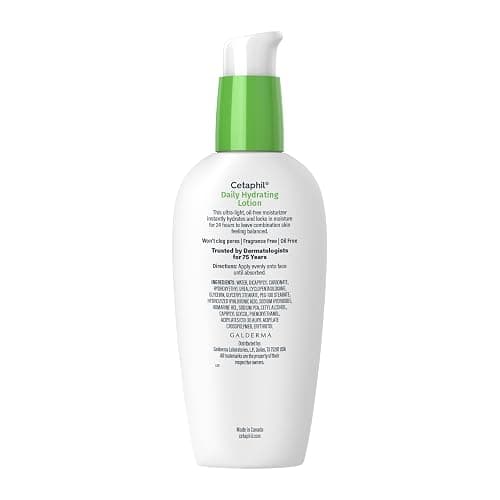 Cetaphil Daily Hydrating Lotion for Face, With Hyaluronic Acid, 3 fl oz, Lasting 24 Hour Hydration, for Combination Skin, No Added Fragrance, Non-Comedogenic thumbnail 8