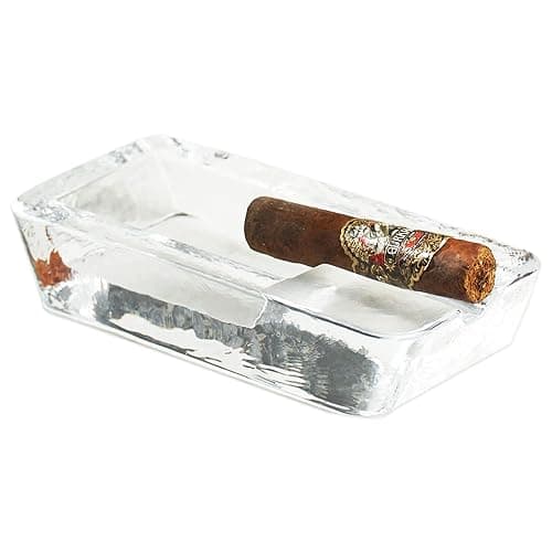 The Buybox Cigar Ashtray Big Ashtrays for Cigarettes Outdoors Large Heavy Glass for Patio/Outdoors/Cigars Ash Tray Large Giant Luxury Premium Cigarette Ashtrays for Outdoor Party Restaurant & Pool thumbnail 8