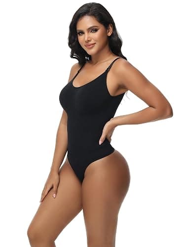 Breampot Shapewear Damen Bauchweg Bodysuit Formender Vielseitige Body Shper Frauen atmungsaktiven Materialien mit Verstellbarer Schultergurt thumbnail 2