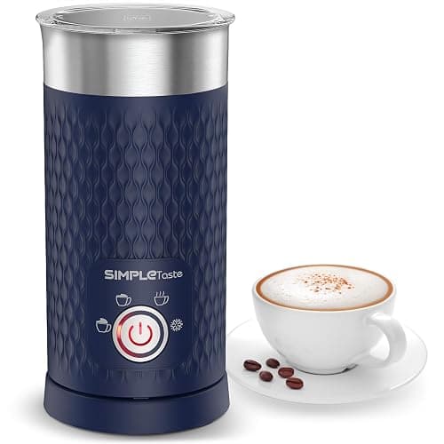 SIMPLETASTE Milk Frother, 4-in-1 Electric Milk Steamer, Automatic Warm and Cold Foam Maker and Milk Warmer for Latte, Cappuccinos, Macchiato - Image 1