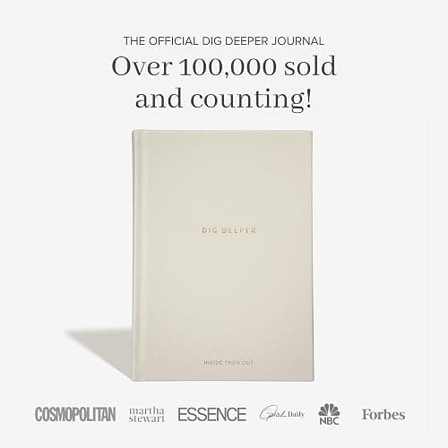 INSIDE THEN OUT Dig Deeper Journal - Guided Daily Journal With 180 Undated Prompts for Intention, Healing, Growth, Gratitude, Self Love & Discovery , Wellness, and Mindfulness - Self Care Routine Gift for Women and Men thumbnail 2