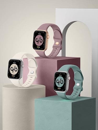 Sport Bands Compatible with Apple Watch Band 38mm 40mm 41mm 42mm 44mm 45mm 46mm 49mm, Soft Silicone Sport Strap Wristbands for iWatch Ultra 3 2 1, Series 11 10 9 8 7 6 5 4 3 2 1 SE Women Men, 6 Pack thumbnail 4