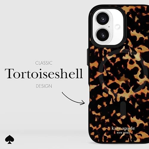 kate spade new york iPhone 16 Case - Compatible with MagSafe - Designer Phone Case - Tortoise thumbnail 5