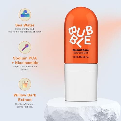 Bub~ble Skincare Set Slam Dunk Face Moisturizer+ Bounce Back Balancing Facial Toner Mist + Morning Rays Brightening Eye Cream, Made with Vitamin E + Aloe Vera Juice for Normal to Dry Skin thumbnail 8