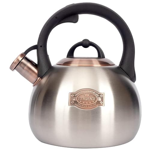 3.1 Quart Teal Whistling Tea Kettle for Stove Top, Food Grade Stainless Steel - Image 1