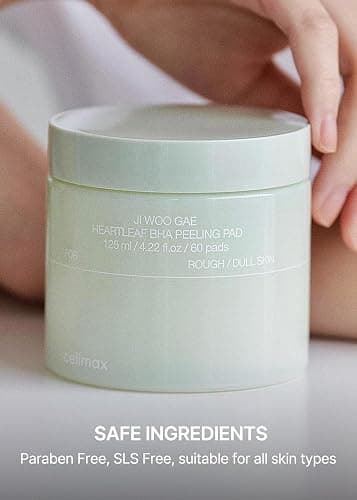 celimax Ji.Woo.Gae Heartleaf BHA Peeling Pad | with Heartleaf Extract, Exfoliating Toner Pads, Facial Peels, Hydrating, for Troubled Skin & Breakouts (60 Pads) thumbnail 2