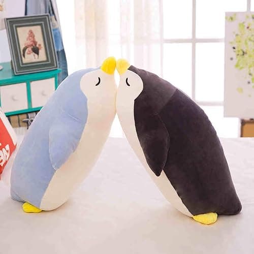 DENTRUN Penguin Stuffed Animals Bulk, Cute Penguin Plush Doll Play Toys for Kids Girls Boys Adults Birthday Xmas Halloween Present Adorable Soft Plushies, 12.20/18.11/22.44/25.98 Inchs, Blue, Black thumbnail 2