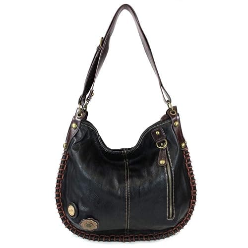 CHALA Handbags Charming Crossbody or Shoulder Convertible Large Chala Purse - BLACK thumbnail 5