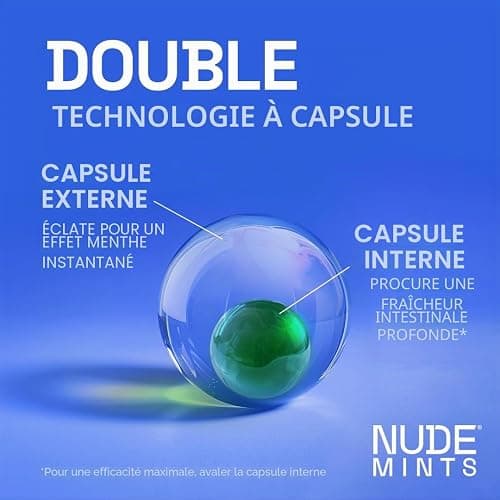 NUDE Menthes | Capsules liquides double action | Menthe arrosage bouche – Dure 3 fois plus longtemps – 3 fois plus fort – Traitement extrême de la mauvaise haleine pour adultes – Sans sucre, 0 thumbnail 5
