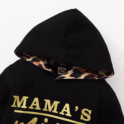 Yvowming Newborn Baby Girl Clothes Outfits Infant Hoodie Sweatshirt Pants Headband Toddler Girl Clothing Set thumbnail 4