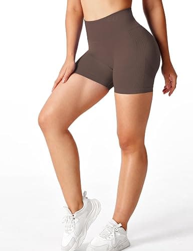 YEOREO Professional Women Workout Shorts 3.6" Scrunch Shorts Seamless High Waisted Contour Gym Yoga Biker Shorts thumbnail 5