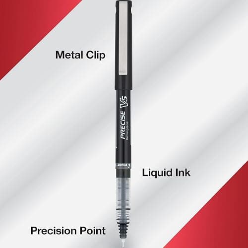 Pilot, Precise V5, Capped Liquid Ink Rolling Ball Pens, Extra Fine Point 0.5 mm, Assorted Colors, Pack of 10 - 1 Count (Pack of 10) thumbnail 3