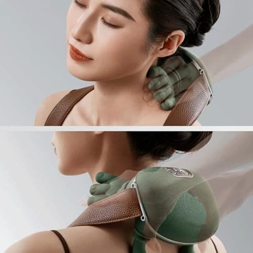 Eotmic Neck Massager with Fingers, Shiatsu Neck and Back Massager, 3-Speed Adjustment,Electric Deep Tissue 3D Kneading Massage,to Men Women thumbnail 3
