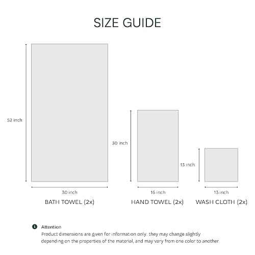Lacoste Sport Stripe 6-Piece Luxury Cotton Towel Set – Made with 100% Soft Supima Cotton, Absorbent & Quick-Drying, Includes 2 Bath Towels, 2 Hand Towels, 2 Washcloths, White thumbnail 3