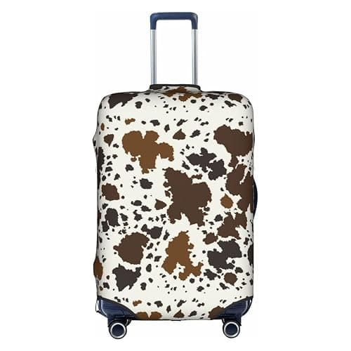 JZDACH Brown Skin Milk Cow Print Luggage Cover Elastic Washable Stretch Suitcase Protector Anti-Scratch Travel Suitcase Cover for Kid and Adult XL (29-32 inch suitcase) - Image 1
