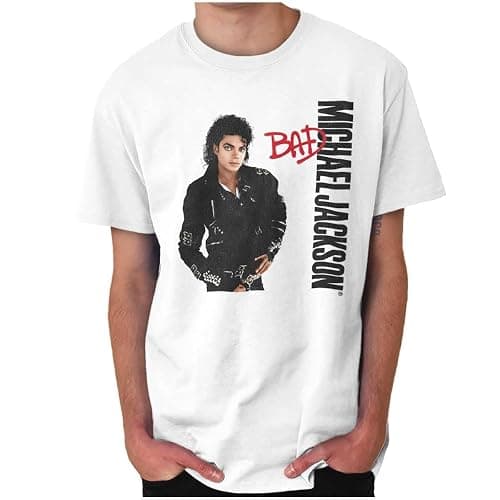 Michael Jackson Bad Album Cover Graphic T Shirt Men or Women - Image 1