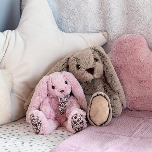 Histoire d'Ours - Peluche Lapin Rose - Copains Calins - Boîte Cadeau - Taille 25 Cm - Douce et Mignonne - Doudou Idée Cadeau de Naissance, Noël ou Anniversaire pour Bébé ou Enfants - HO2434 thumbnail 5