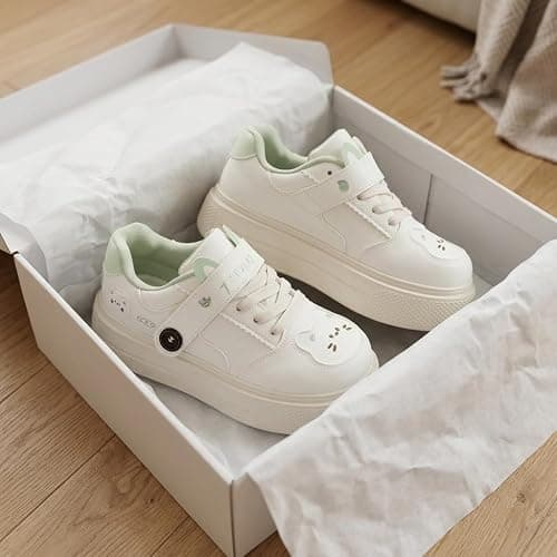 Cute Cartoon Platform White Shoes Women Non Slip Kawaii Commuter Sneakers thumbnail 2