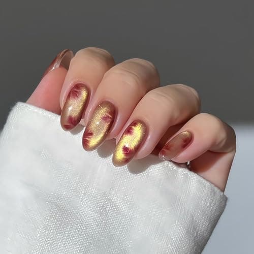 yellow cateye nail polish thumbnail 3