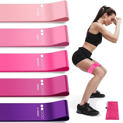 Resistance Bands for Working Out, Exercise Bands Resistance Bands Set with 5 Resistance Levels, Multi-Colored Workout Bands for Indoor & Outdoor Fitness, Leg Strength Training, Yoga - Image 1