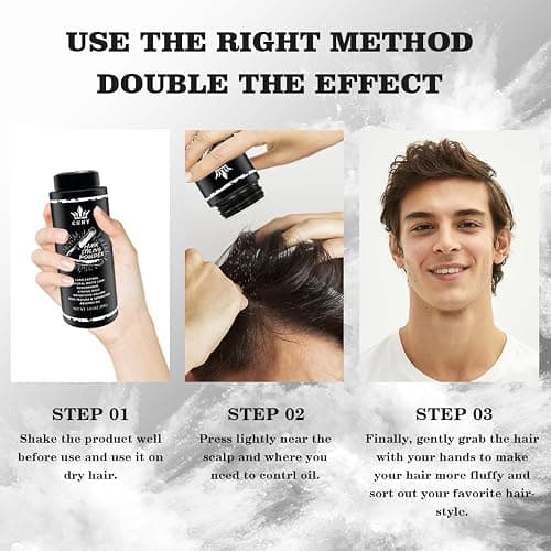 CNNY Hair Styling Powder for Men - 1oz/30g Fluffy Volumizing and Texturizing Powder for Natural Thickness and Look thumbnail 3
